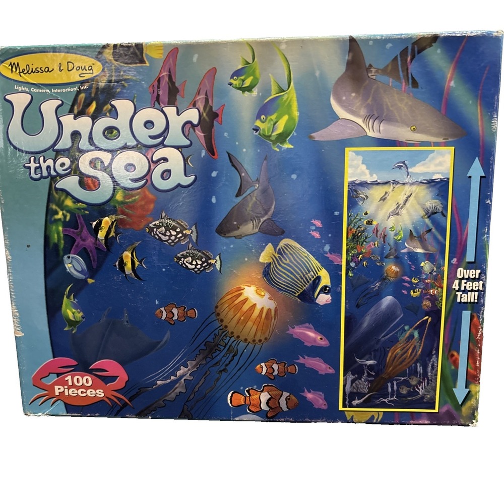 Melissa & Doug Under the Sea 100 Piece Extra Large Floor Puzzle 4 feet Tall